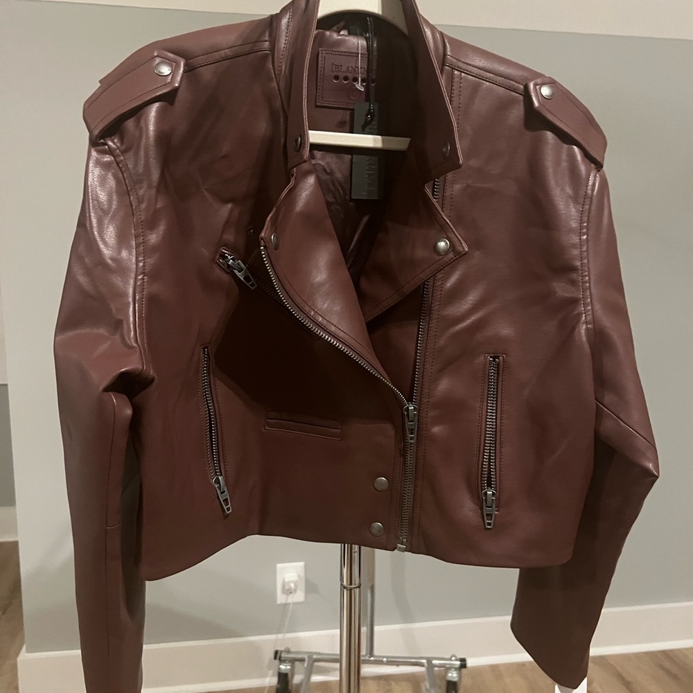 Blank NYC Women's Rich Burgundy Leather Jacket